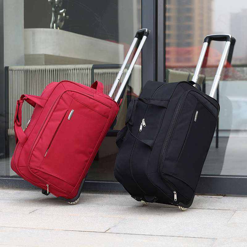 Foldable Rolling Luggage Bag - 旅行かばん,大容量,ホイール付きスーツケース,防水,オックスフォード
