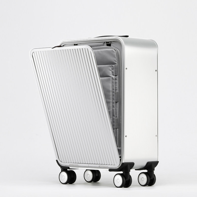 Spinner Wheel Rolling Suitcase 20 Inch - 16/20/24インチ、100％アルミニウム製、旅行用スーツケース、キャスター付き、高級感のあるデザイン、機内持ち込み可能、トロリーケース、360度回転キャスター