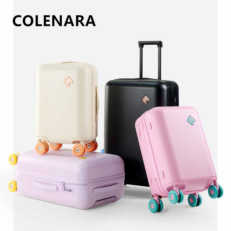 Spinner Wheel Rolling Suitcase 20 Inch - COLENARA ABS+PC製 20インチ/24インチ 女性用 旅行用スーツケース、パスワードロック付きキャリーケース、26インチ、万能キャスター付き、旅行用バッグ