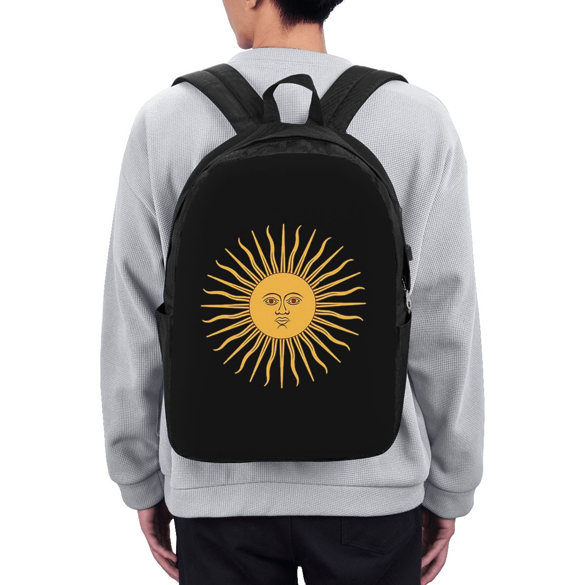 Backpacks - サン・オブ・メイ アルゼンチン国旗 バックパック トラベルノートブックバッグ コンピューター 大学生