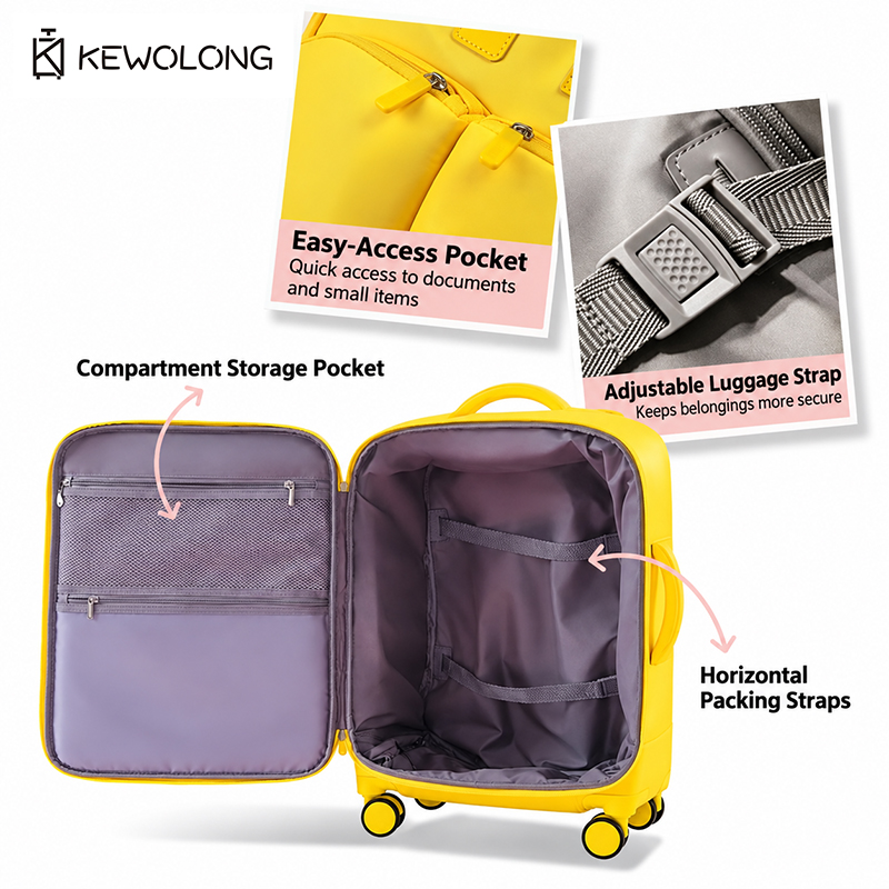 新登場！超軽量オックスフォード生地製キャリーオンスーツケース - Spinner Wheel Rolling Suitcase 20 Inch のレビューと価格