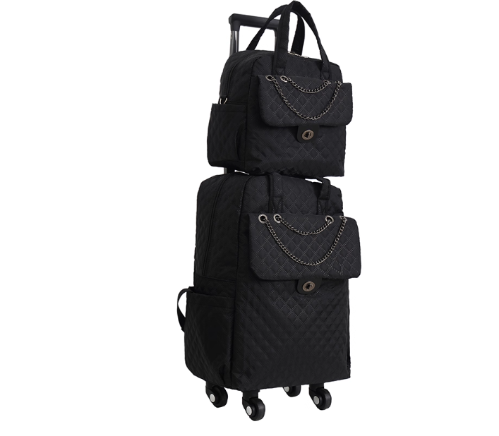 女性用キャリーオンハンドバッグローリングバッグ女性用ローリン - Foldable Rolling Luggage Bag のレビューと価格