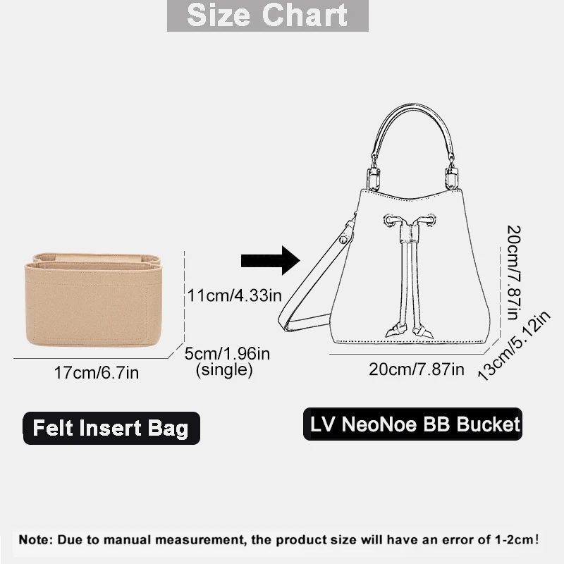 LV ネオネオ BB バケット型バッグ用、フェルト製インナー - Cosmetic Bags のレビューと価格