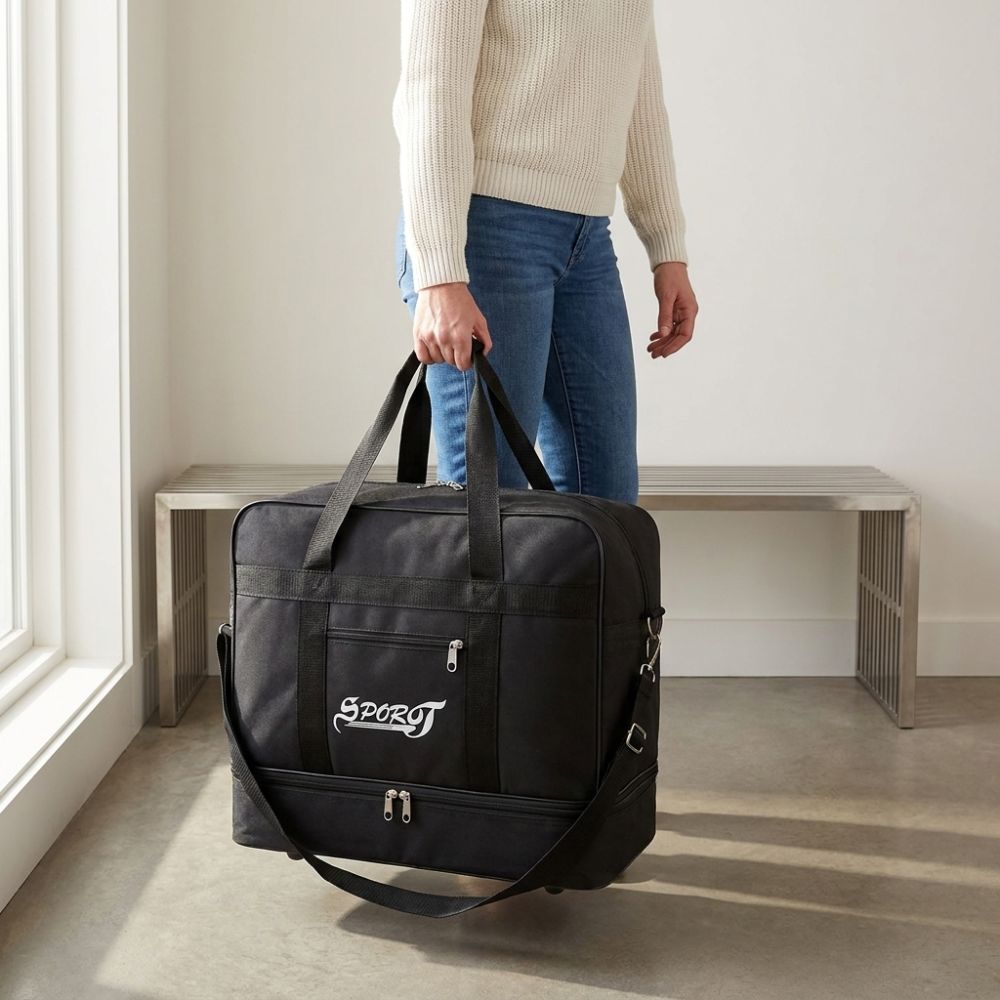 丈夫なオックスフォード生地を使用した、拡張可能なキャスター付 - Foldable Rolling Luggage Bag のレビューと価格