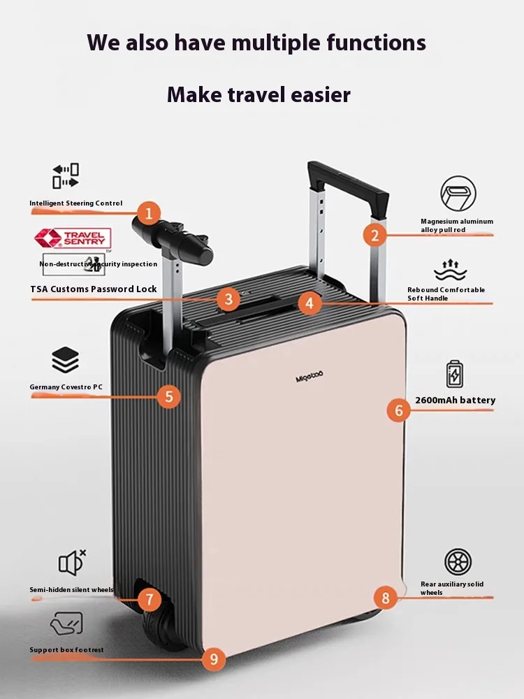 2026年新型電子荷物ケース 20インチ 乗れるトロリーケー - Kids Ride On Suitcase Scooter のレビューと価格