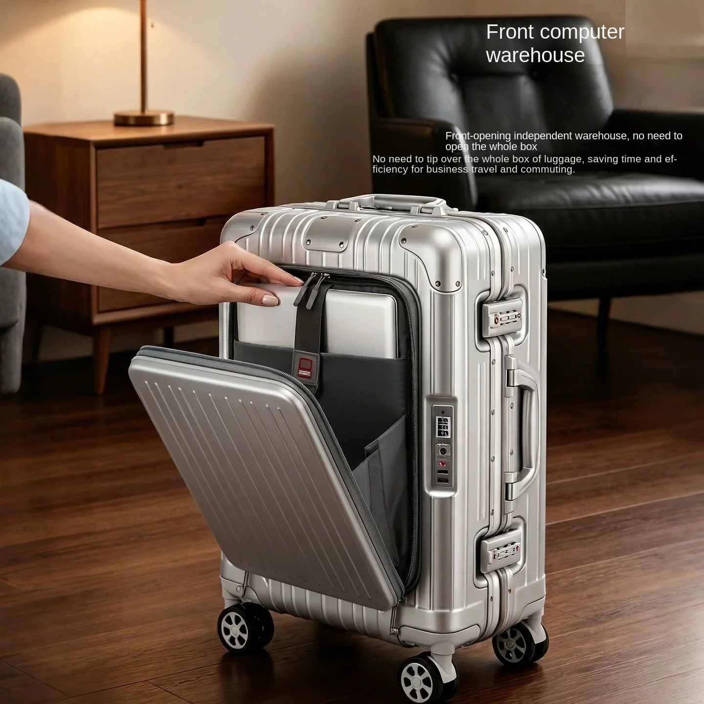 20/24/28インチ、前面開閉式、アルミフレーム、厚手のP - Spinner Wheel Rolling Suitcase 20 Inch のレビューと価格