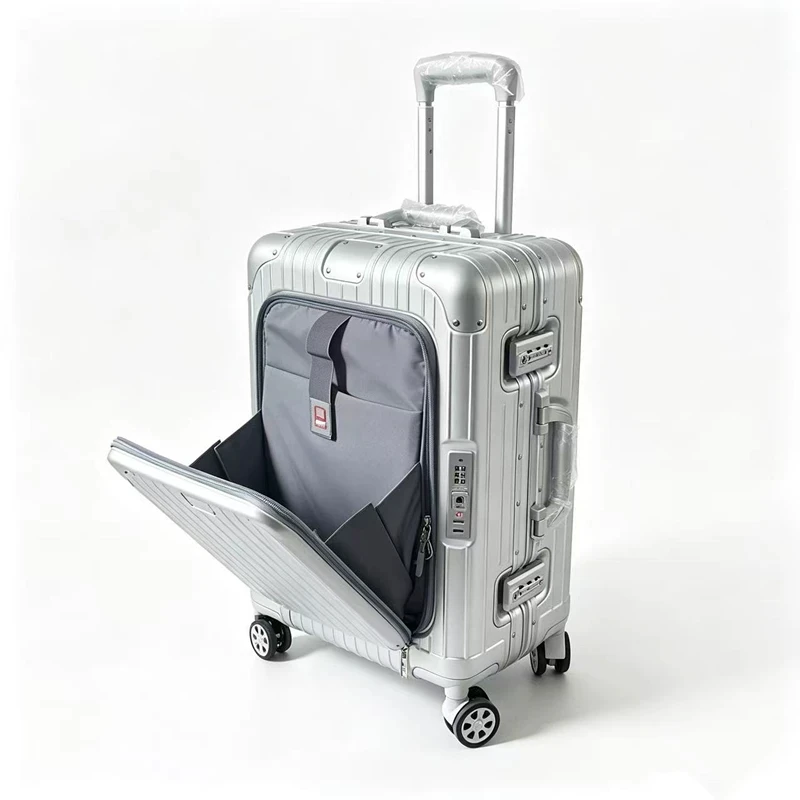 20/24/28インチ、前面開閉式、アルミフレーム、厚手のP - Spinner Wheel Rolling Suitcase 20 Inch のレビューと価格