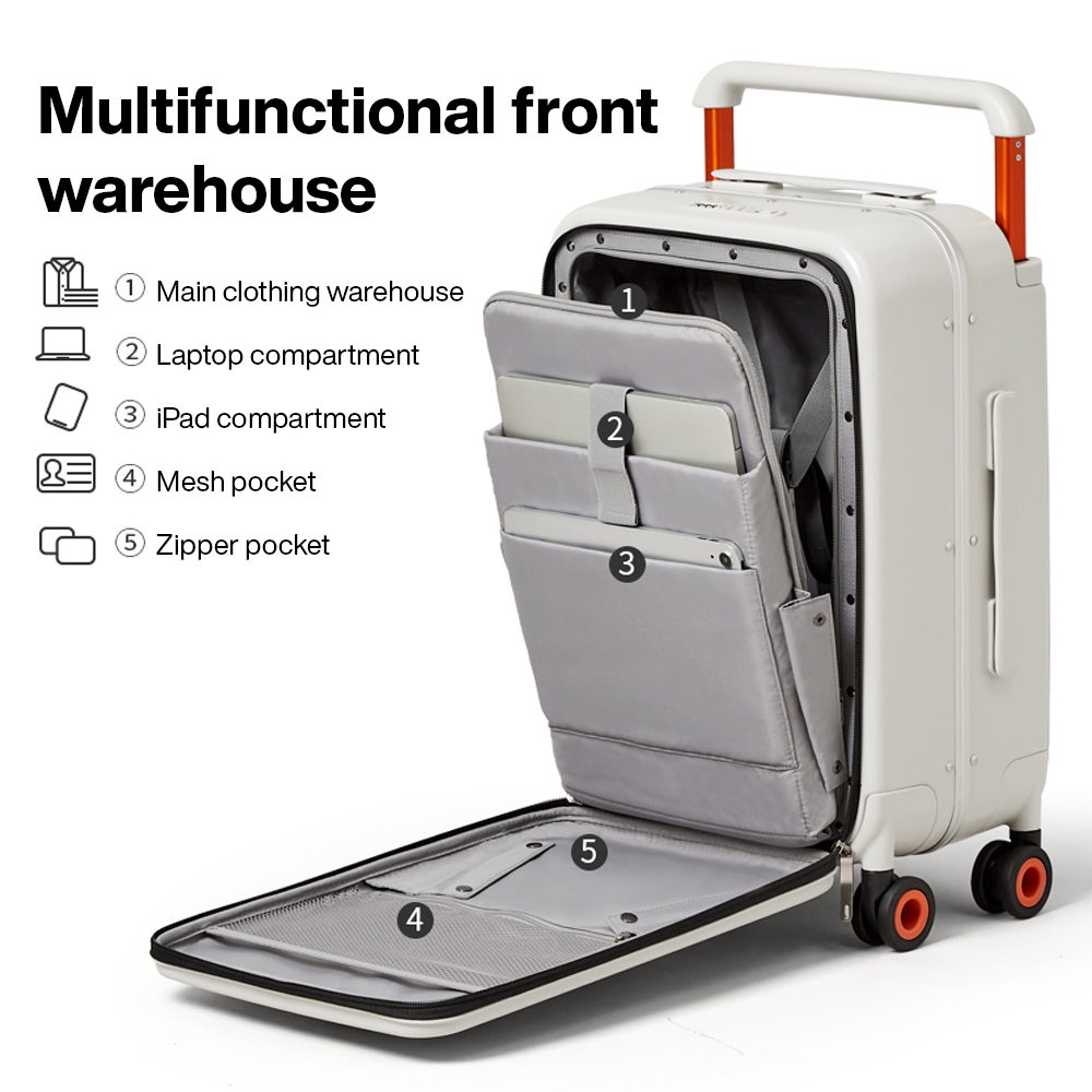 Mixi 新デザイン、幅広ハンドル付きスーツケース。男性用、 - Aluminum Frame Carry On Luggage のレビューと価格