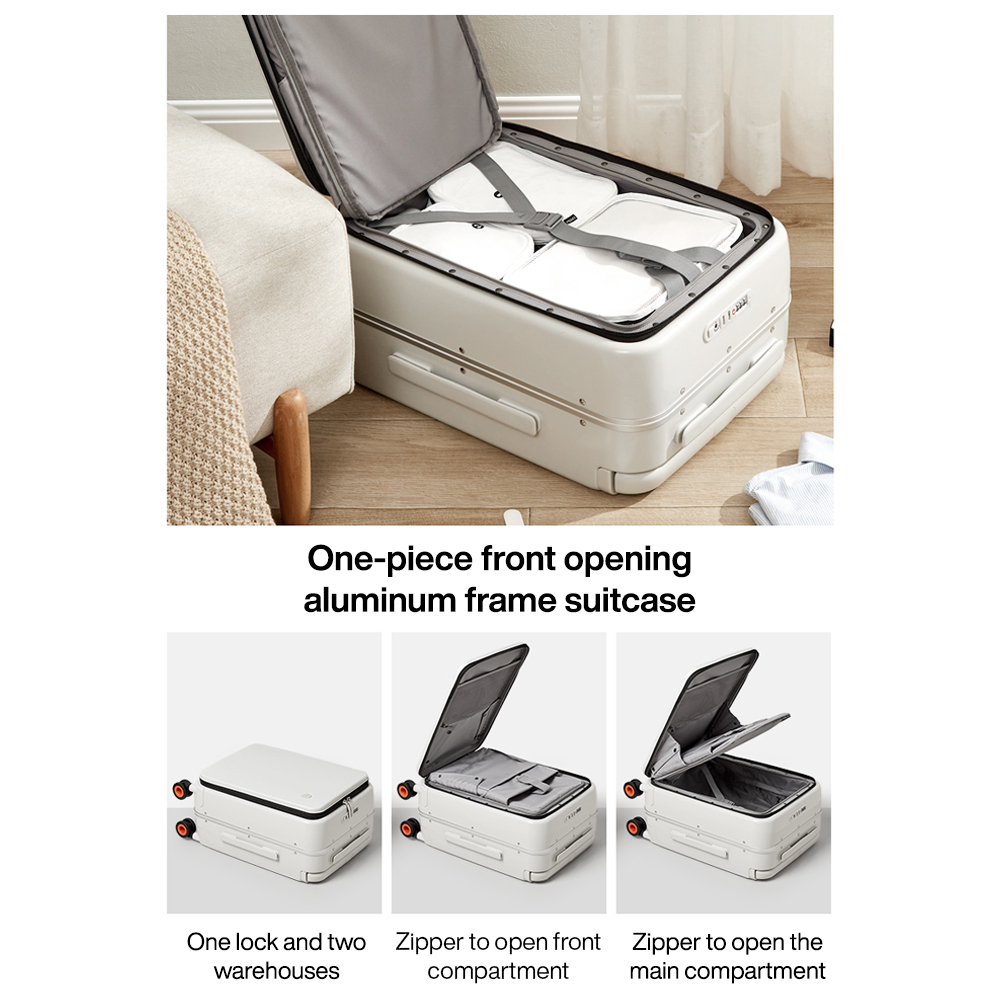 Mixi 新デザイン、幅広ハンドル付きスーツケース。男性用、 - Aluminum Frame Carry On Luggage のレビューと価格