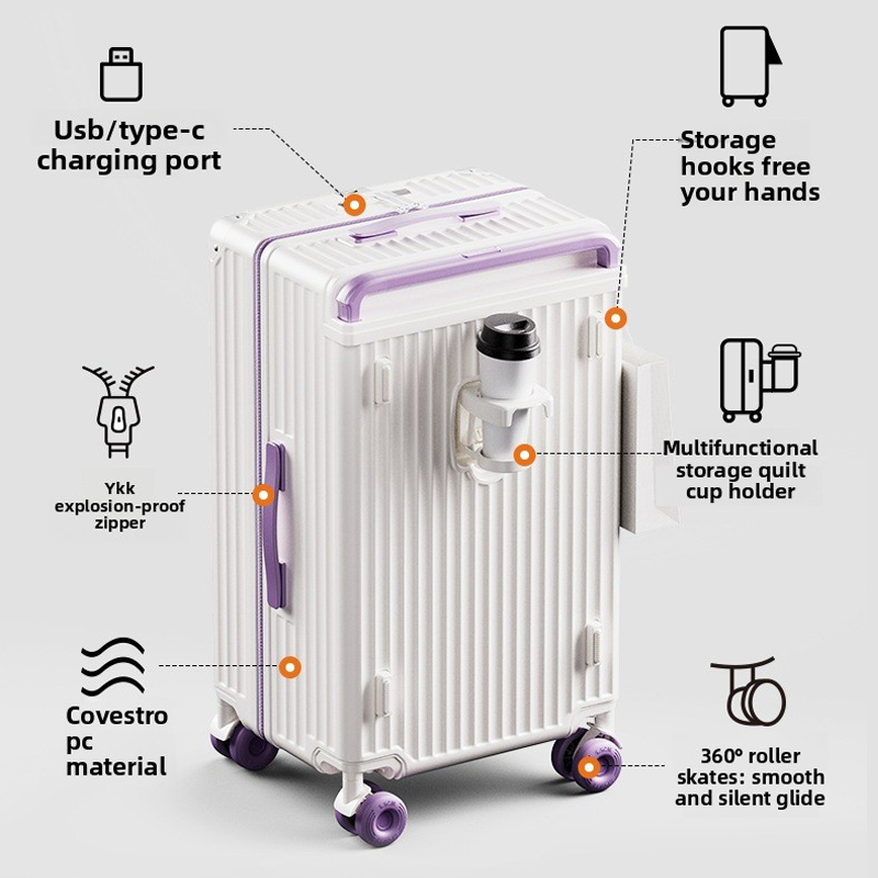 20/24/28/30インチの幅広プルロッド式、多機能スピナ - Spinner Wheel Rolling Suitcase 20 Inch のレビューと価格